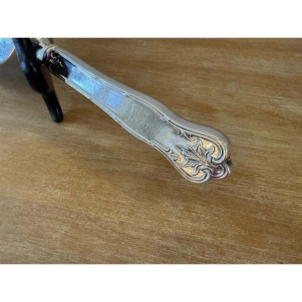 Antique English Victorian Crumb Tray Scoop Silver Plated